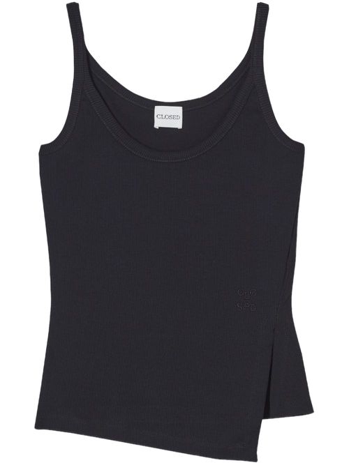 Asymmetric tank top - Black