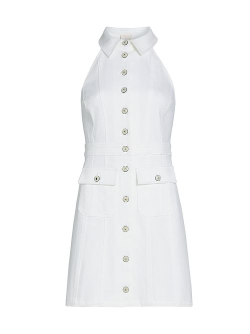 Women's Lillian Cotton-Blend Sleeveless Minidress - White