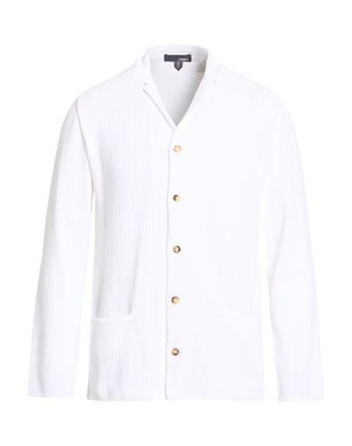 Man Cardigan White Size XL Cotton