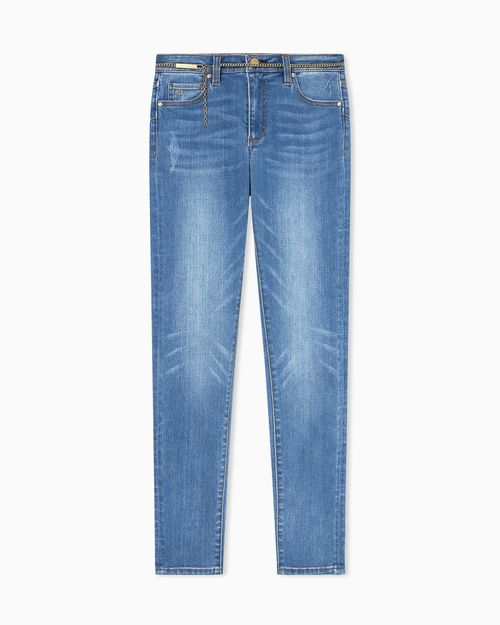 Super Skinny Jeans in Indigo Blue Stretch Denim