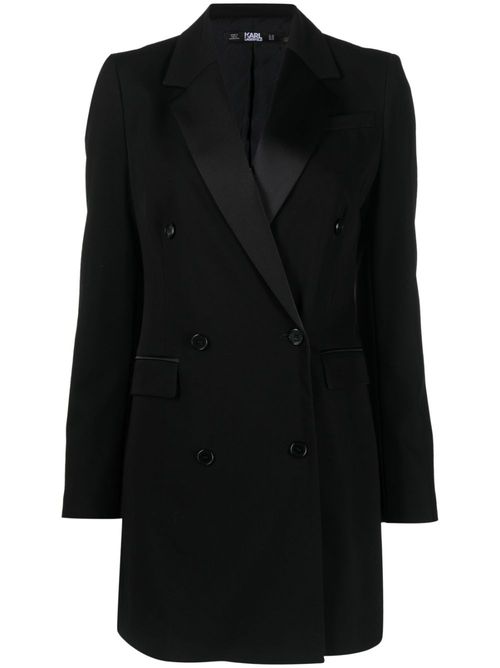 Double.breasted tailored blazer - Black