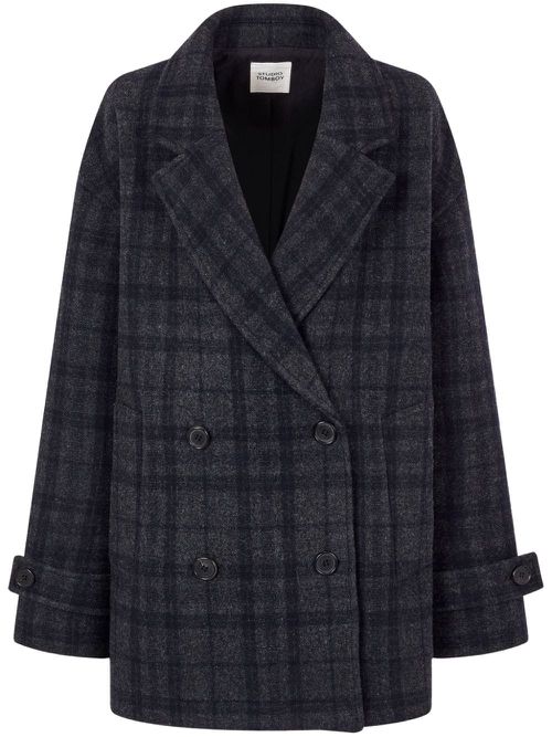 Checked coat - Grey