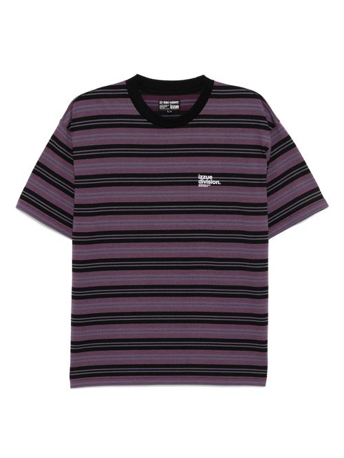 Striped logo T-shirt - Purple