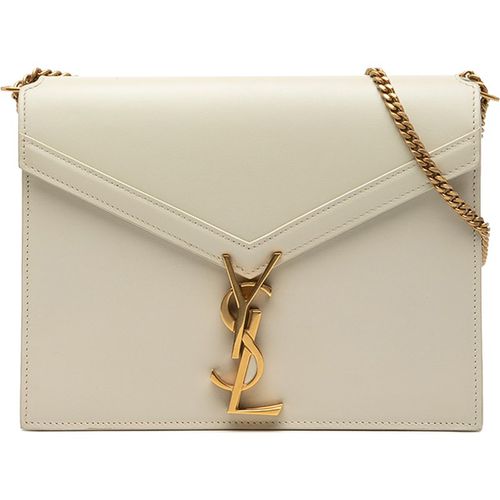 Saint Laurent Pre-owned Womens Smooth Calfskin Monogram Cassandra Clasp Bag - Ivory Leather - One