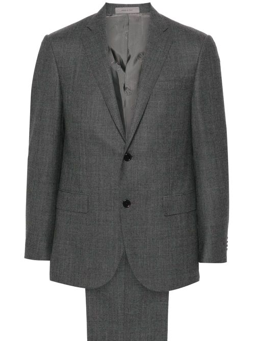 Check-pattern suit - Grey