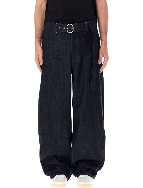 Belted Oversize Denim Pants