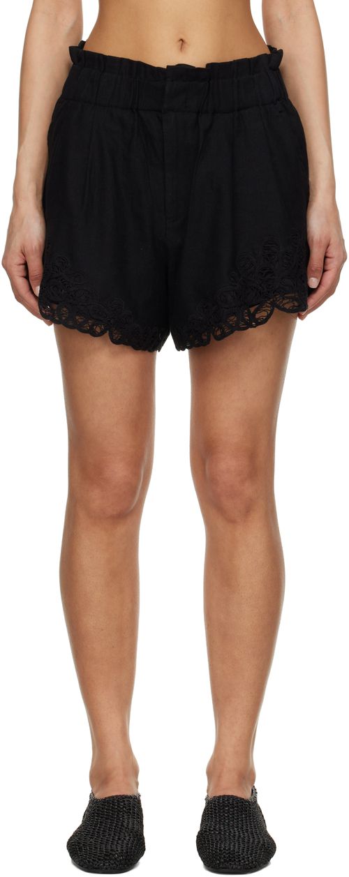 SEA NY Black Elke Shorts