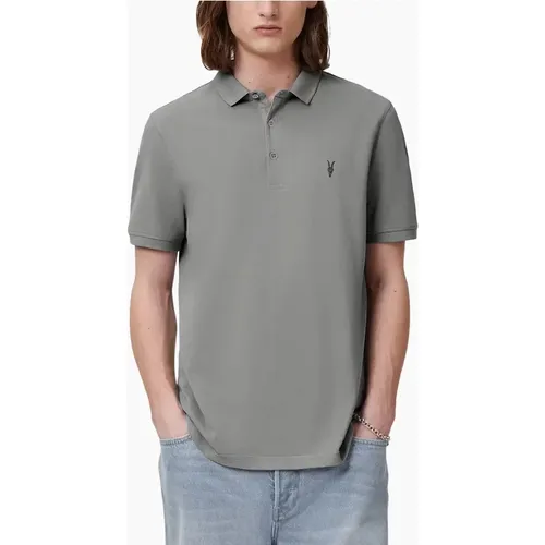 Allsaints Men's All Saints Reform Mens Polo Shirt Summer Cotton Top - Crea