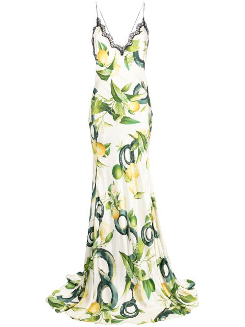 Floral-print silk dress - Multicolour