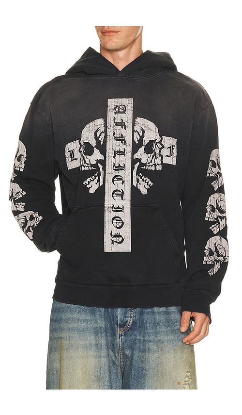 Affliction Free Mind Po Hoodie in Black. XL/1X. Also in S