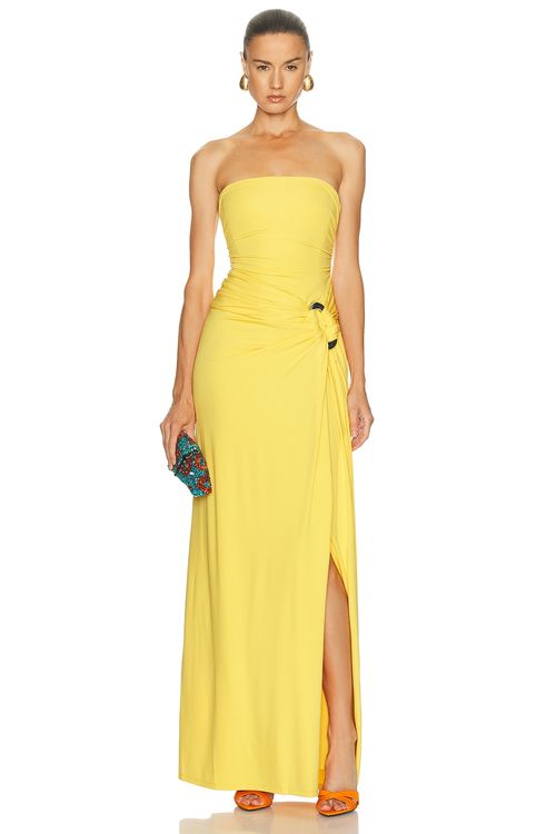 SIMKHAI Emma Gown in Mango - Yellow. 0 also , 4