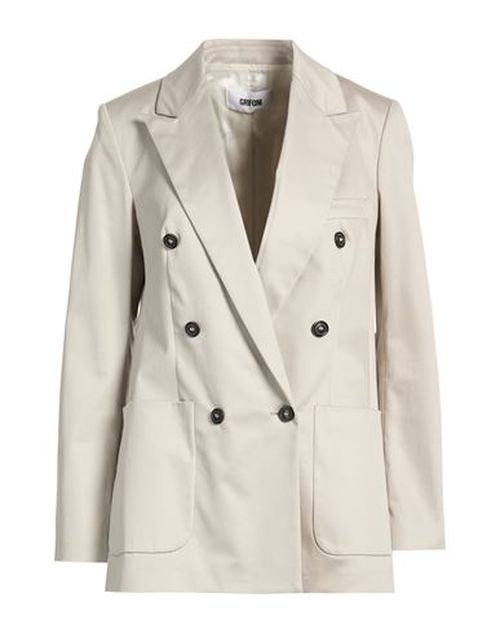 Woman Blazer Light grey Size 10 Cotton, Elastane
