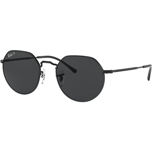 Ray - Ban Unisex Ray - Ban RB3565 JACK 002/48 Sunglasses Metal Black Black Geometric Polarized
