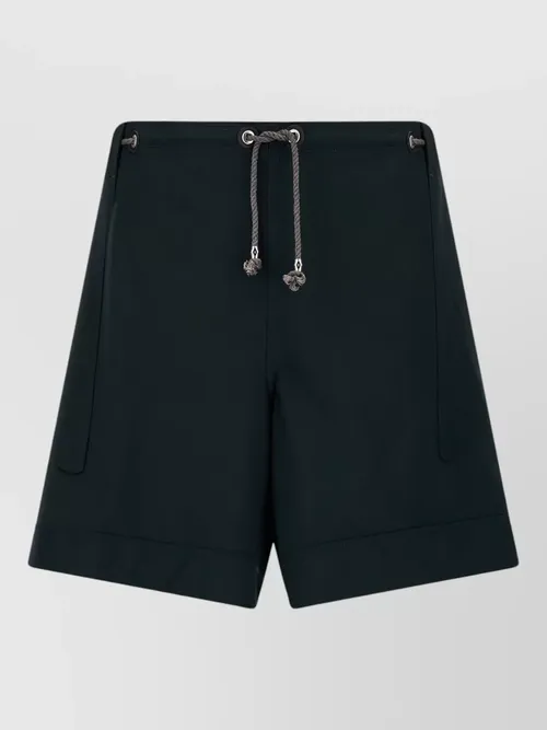 Kiko Kostadinov - kyan bermuda shorts side pocket eyelets belt