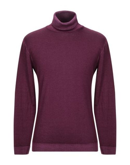 Man Turtleneck Plum Size L Merino Wool