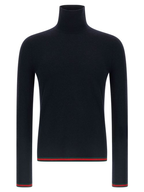 Cashmere Turtleneck Sweater — Navy