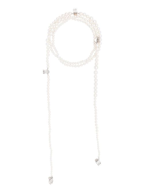 Faux-pearl necklace - White