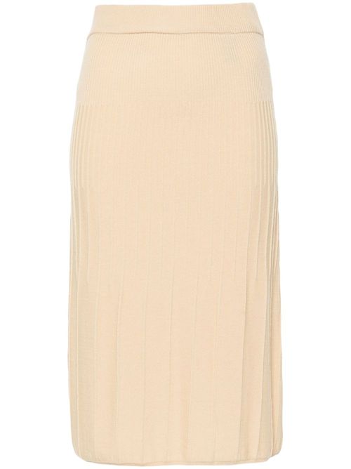 Merino midi skirt - Neutrals