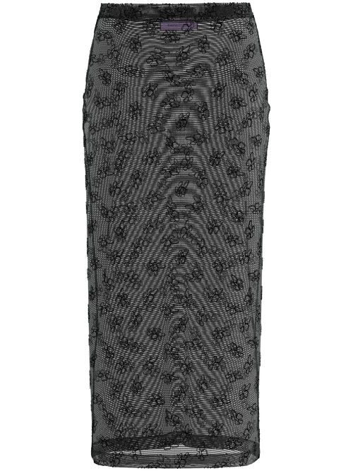 The Overskirt semi-sheer skirt - Black