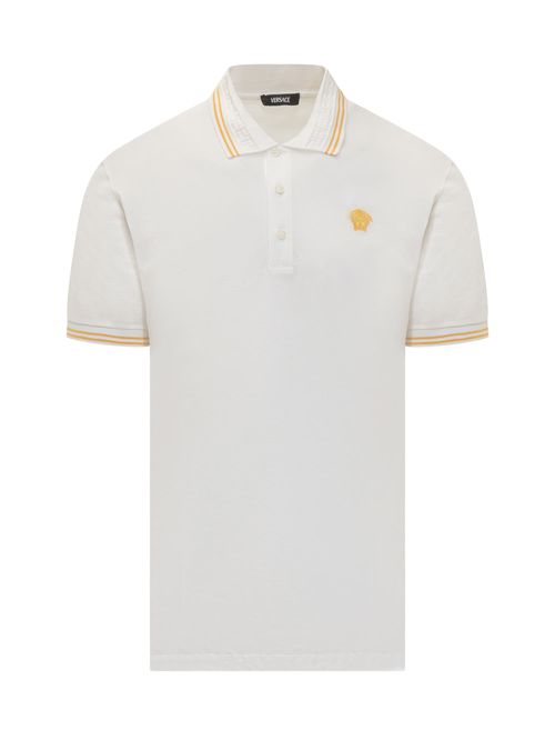 Medusa With Greca Jacquard Polo Shirt