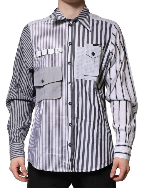 Striped Cotton Shirt — White