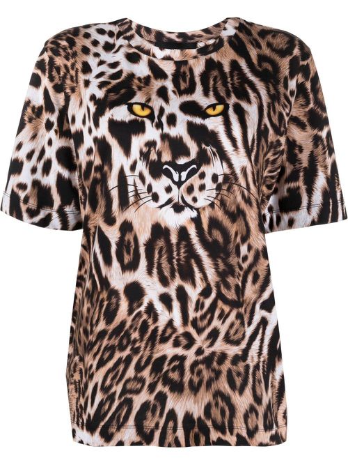 Leopard-print T-shirt - Neutrals