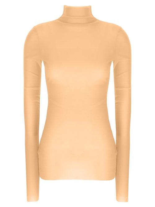 Silk Turtleneck Top Tops