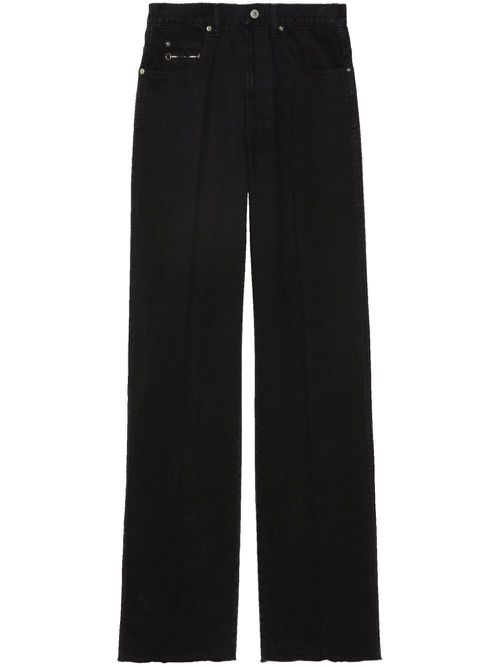Horsebit straight-leg jeans - Black