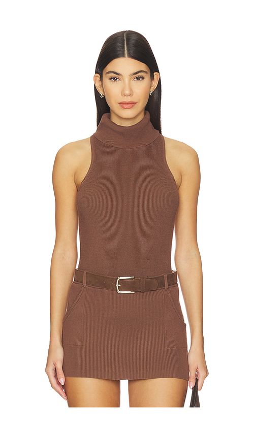 SOVERE Elsa Knit Top in Brown. - XL also in L, M