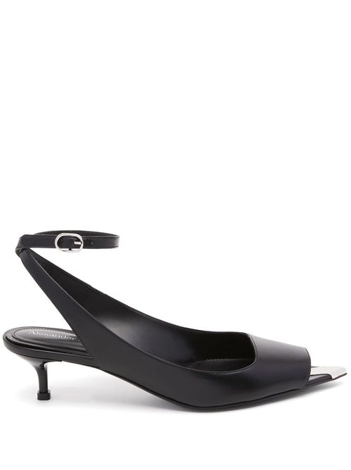 Punk 40mm leather sandals - Black