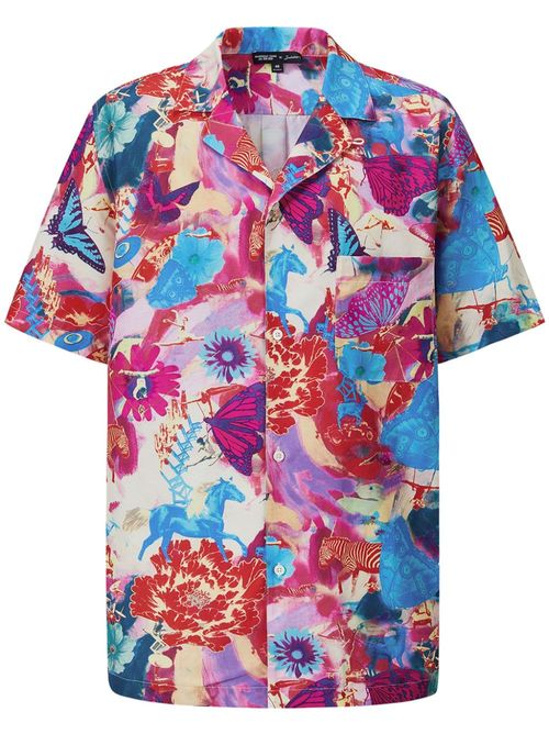 X Jacky Tsai graphic-print shirt - Pink