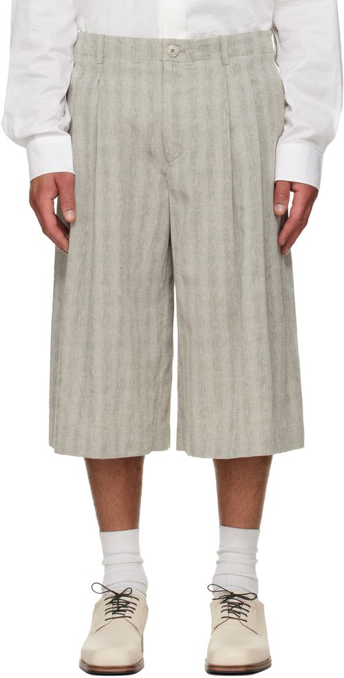 Gray Split Shorts