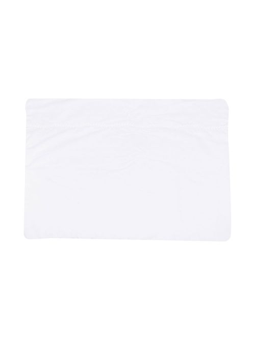 Embroidered cotton blanket - White