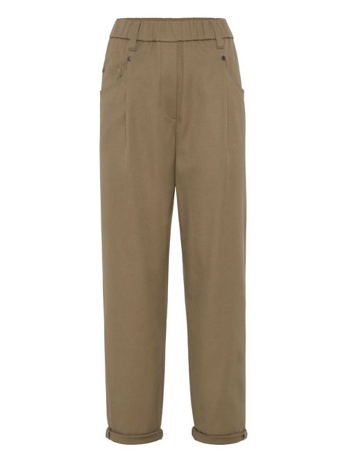 High-waisted trousers - Brown