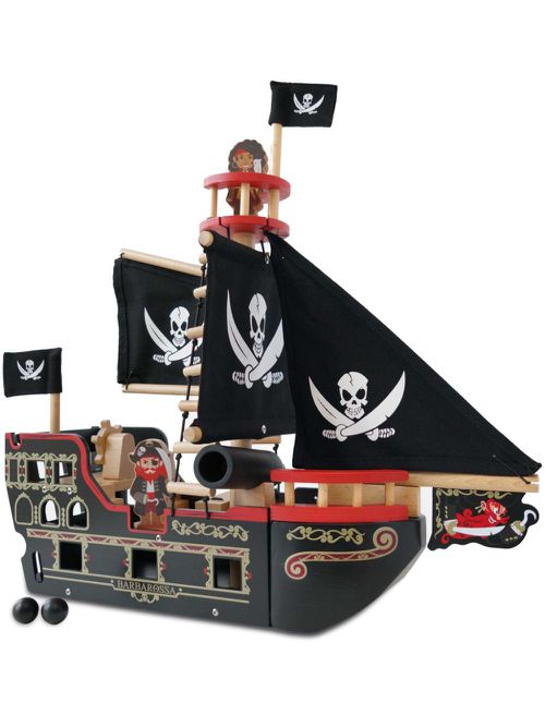 LE TOY VAN 키즈 Barbarossa Pirate Ship toy - Black TV246