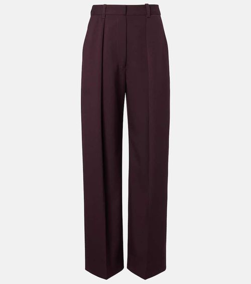 High-rise wide-leg pants