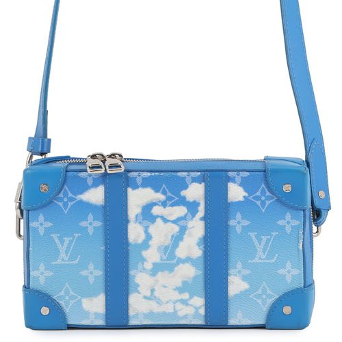 Louis Vuitton Blue White Monogram Handbag Shoulder Bag Pre-Owned