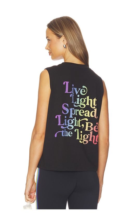 Spiritual gangster top sin mangas live light vibe en color negro S también en XS, M