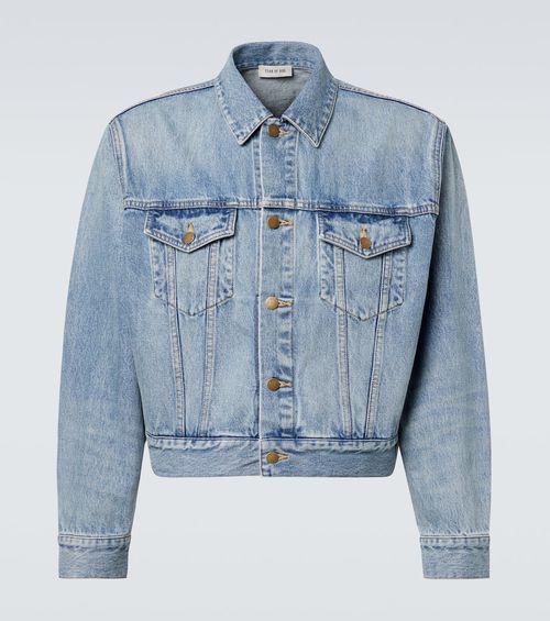 Trucker cropped denim jacket
