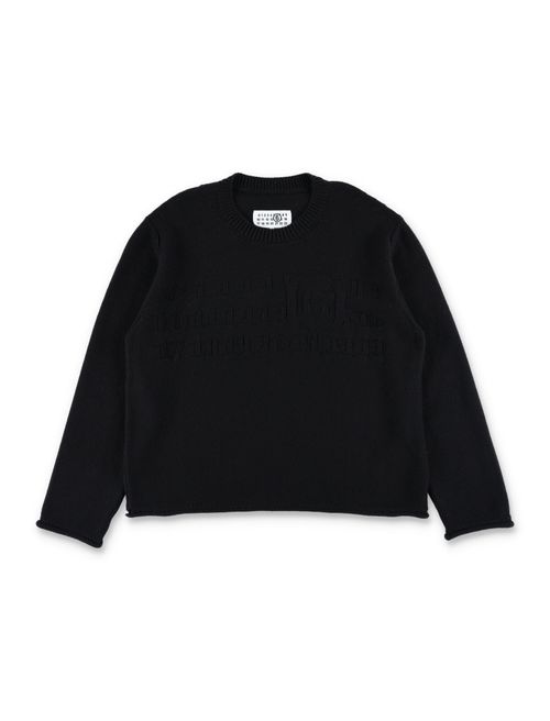 Girls Black Logo Sweater