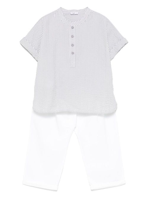 Il Gufo striped trousers set - Grey