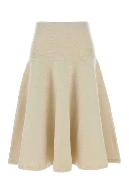 Alaia A-Line Skirt — Beige