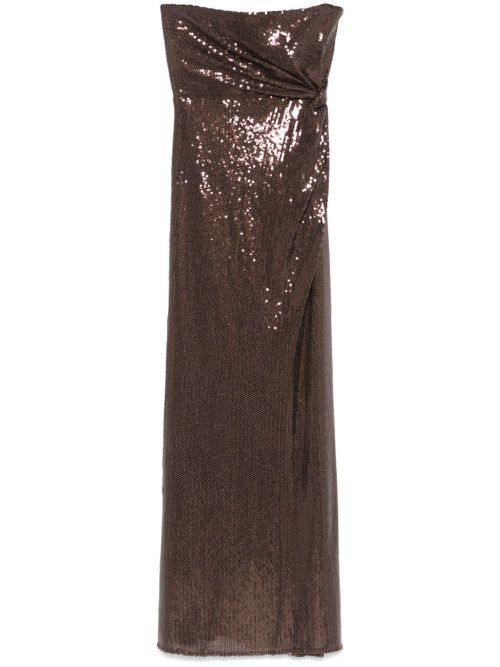 Sequined gown - Brown
