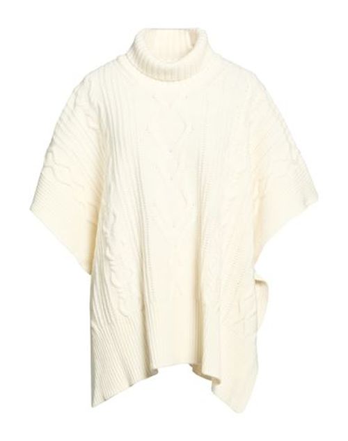 Woman Turtleneck Cream Size 2 Wool, Polyamide
