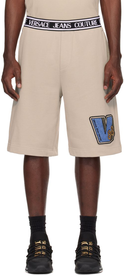 Versace Jeans Couture Beige V-Patch Shorts