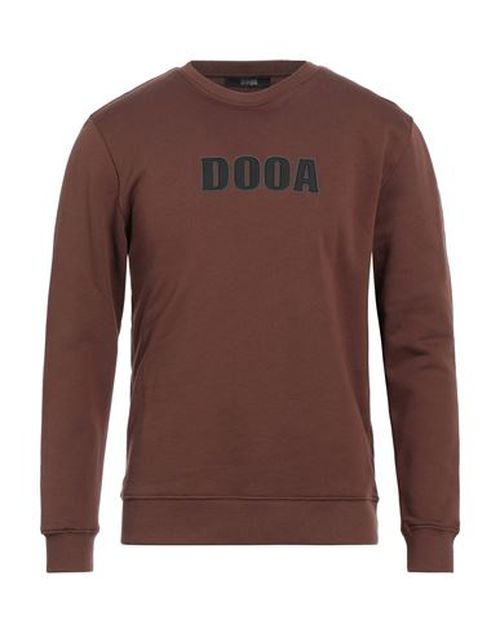 Man Sweatshirt Chocolate brown Size M Cotton, Polyester