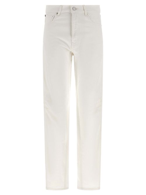Tapered Denim Jeans — Cream