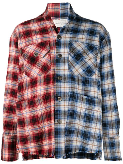 Check-pattern cotton shirt - Red