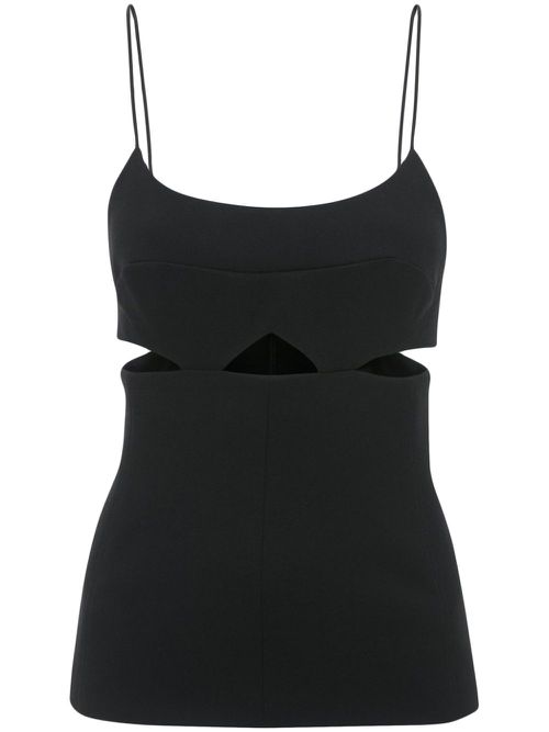 Cut-out tank top - Black