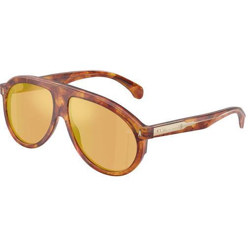 Moncler Unisex Moncler ME6001 FHAITE 30047J Sunglasses Acetate Turtle Orange Pilot Mirror